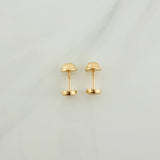 Circle Stud Earrings 0.55gr / 4.96mm Yellow Gold 18K %