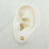 Circle Stud Earrings 0.55gr / 4.96mm Yellow Gold 18K %