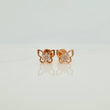Topos Silueta Mariposa Flor 0.75gr / 6.05mm Oro Rosa 18K &