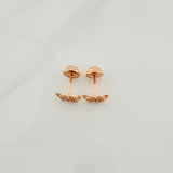 Topos Silueta Mariposa Flor 0.75gr / 6.04mm Oro Rosa 18K %