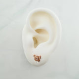 Topos Silueta Mariposa Flor 0.75gr / 6.04mm Oro Rosa 18K %