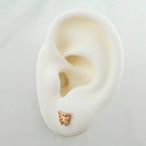 Butterfly Stud Earrings 0.7gr / 5.72mm Rose Gold 18K &