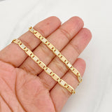 Cadena Escalera Plana 21.15g / 24 in / 4.1mm Tres Oros 18K