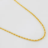 Rope Chain 2.7g / 20 in / 2.1mm Yellow Gold 18K