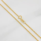 Cadena Lazo 0.95g / 20 in / 1.1mm Oro Amarillo 18K