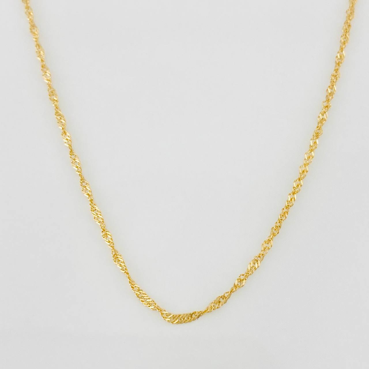 Cadena Singapur 1.1g / 18 in / 0.5mm Oro Amarillo 18K