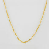 Cadena Singapur 1.1g / 18 in / 0.5mm Oro Amarillo 18K