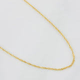 Cadena Singapur 1.1g / 18 in / 0.5mm Oro Amarillo 18K