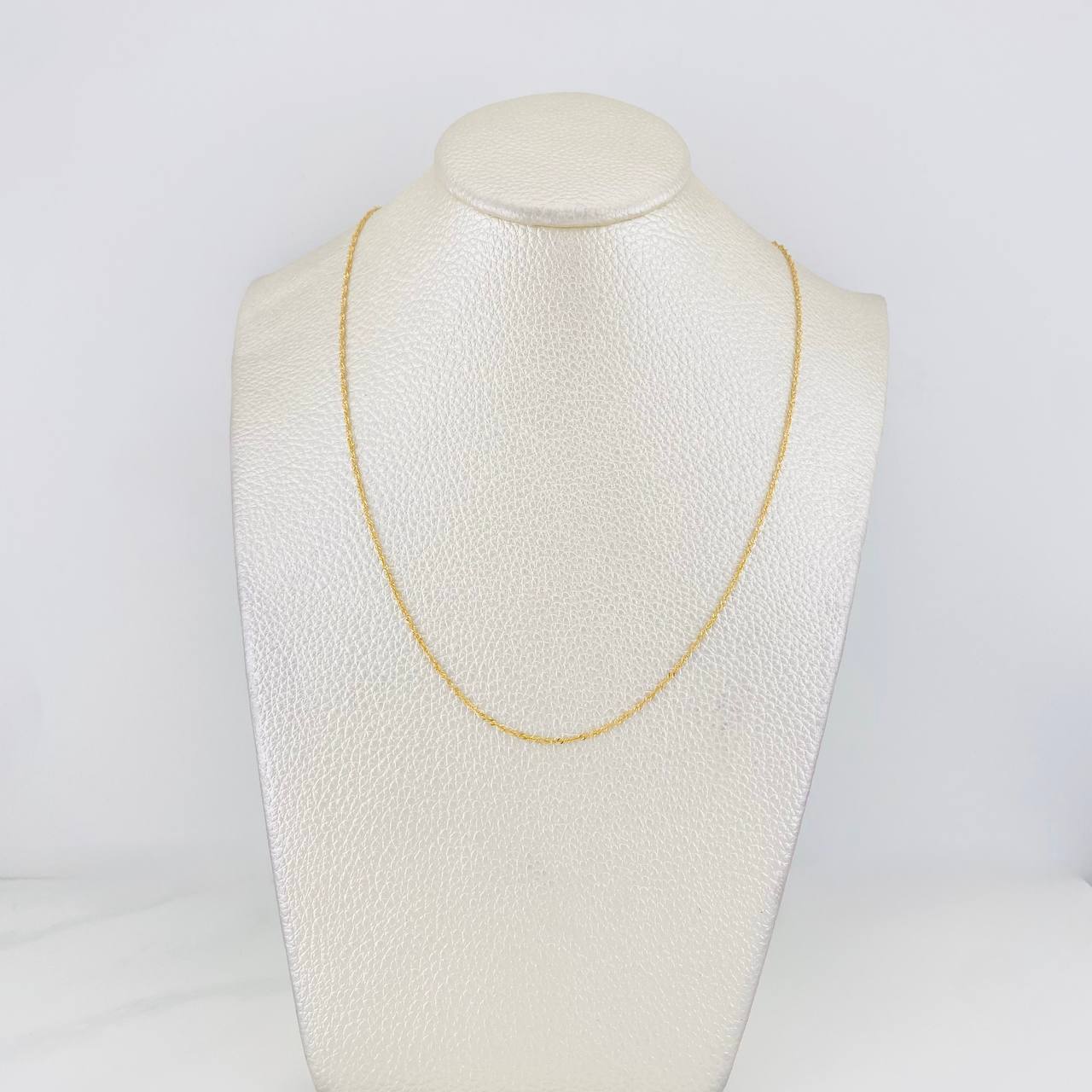 Cadena Singapur 1.1g / 18 in / 0.5mm Oro Amarillo 18K