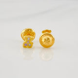 Stud Earrings Bear Ts 0.7g / in / 4.7mm Yellow Gold 18K