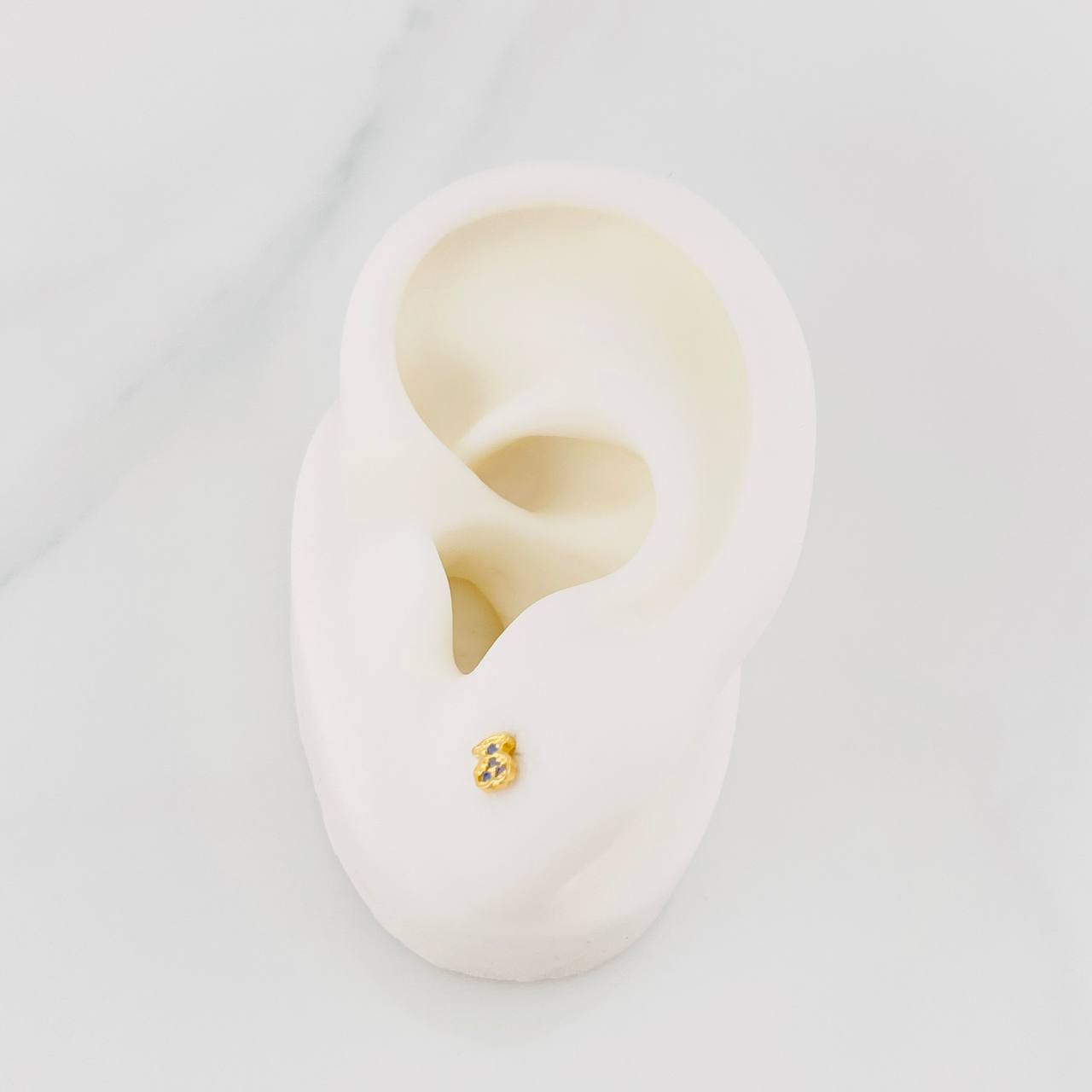 Stud Earrings Bear Ts 0.55g / in / 4mm Yellow Gold 18K
