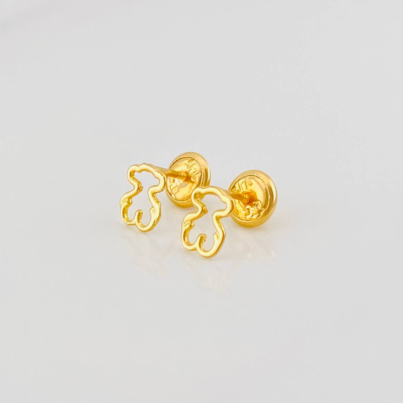 Stud Earrings Bear Ts 0.6g / in / 6.6mm Yellow Gold 18K