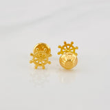 Stud Earrings Helm 0.75g / in / 6.3mm Yellow Gold 18K