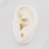 Stud Earrings Helm 0.75g / in / 6.3mm Yellow Gold 18K