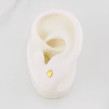 Stud Earrings Shell 0.8g / in / 4.5mm Yellow Gold 18K