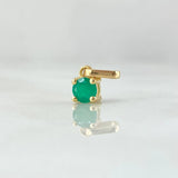 Pendant Circle 0.85gr / 1.3cm / Emerald 30pts Yellow Gold 18K (Jewel)