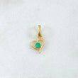Pendant Solitaire in Heart 0.7gr / 1.5cm / Emerald 8pts Yellow Gold 18K (Jewel) *