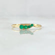 Trinity Ring 0.8gr / T7 3/4 / Emeralds 13pts 18K Yellow Gold (Jewel) *