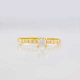 Solitaire Churumbela Ring 1.2g / T6 1/2 Yellow Gold 18K