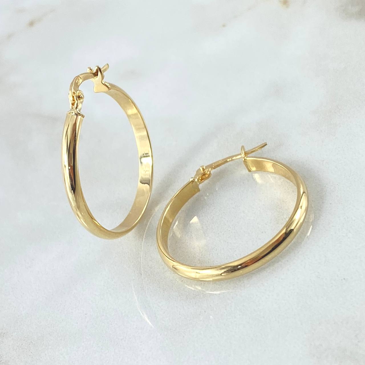 Hoop Earrings Nati 1.85gr / 3cm / Yellow Gold 18K