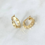 Candongas Tornillo 1.4gr / 1.3cm / Punteadas Oro Amarillo 18K