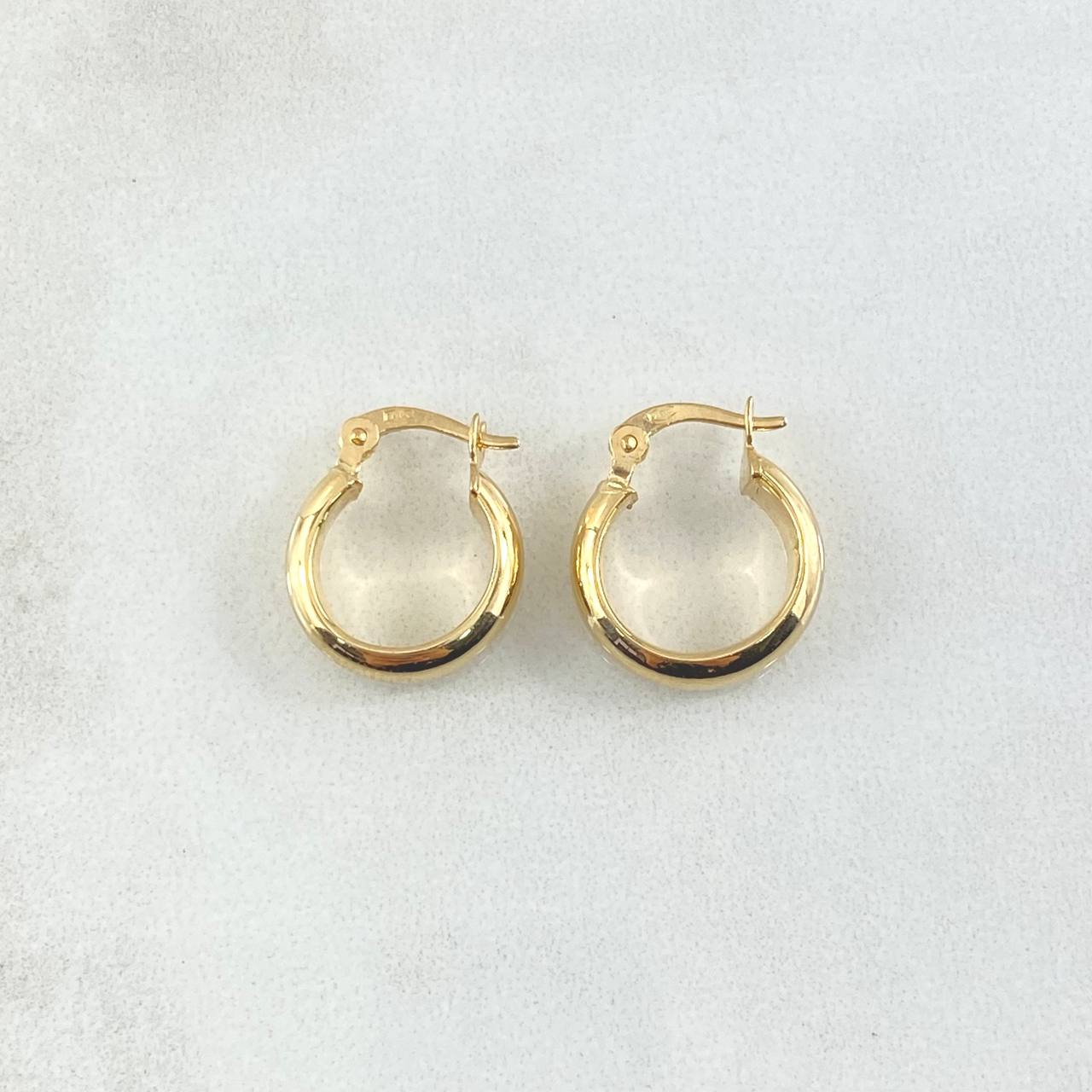 Hoop Earrings Nati 1.1gr / 1.5cm / 18K Yellow Gold