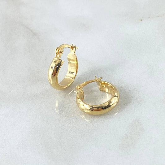 Hoop Earrings Nati 1.1gr / 1.5cm / 18K Yellow Gold
