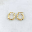 Candongas Mai 1.45gr / 1.7cm / Rayadas Oro Amarillo 18K