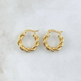 Candongas Lizza 1.95gr / 2cm / Entorchadas Oro Amarillo 18K