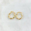 Amber Earrings 1.05gr / 1.5cm / Plain 18K Yellow Gold