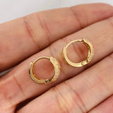 Candongas Zig Zag Basteada 2.85gr / 1/2 in / 5.6mm Oro Amarillo 18K &