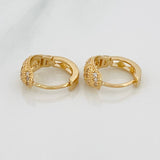 Candongas Zig Zag Basteada 2.85gr / 1/2 in / 5.6mm Oro Amarillo 18K &