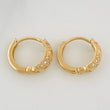 Candongas Zig Zag Basteada 2.85gr / 1/2 in / 5.6mm Oro Amarillo 18K &