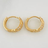 Candongas Zig Zag Basteada 2.85gr / 1/2 in / 5.6mm Oro Amarillo 18K &