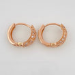 Candongas Zig Zag Basteada 2.75gr / 1/2 in / 5.6mm Oro Rosa 18K &
