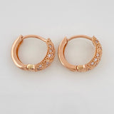 Candongas Zig Zag Basteada 2.75gr / 1/2 in / 5.6mm Oro Rosa 18K &
