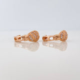 Candongas Zig Zag Basteada 2.75gr / 1/2 in / 5.6mm Oro Rosa 18K &