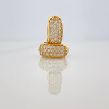 Candongas Triple Carril 2gr / 1/2 in / 3mm Oro Amarillo 18K &