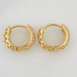 Candongas Triple Carril 3.9gr / 1/2 in / 4.9mm Oro Amarillo 18K &