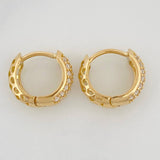 Candongas Triple Carril 3.9gr / 1/2 in / 4.9mm Oro Amarillo 18K &