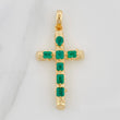 Trunk Cross Pendant Emeralds 1.70 qts 5.3gr / 1 3/4 in / Yellow Gold 18K %