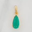 Pendant Teardrop Emeralds 2.80 cts 2.55gr / 1 in / 18K Yellow Gold %