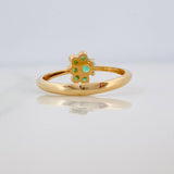 Lia Emeralds Ring 27 pts 2gr / T5 3/4 / Yellow Gold 18K %