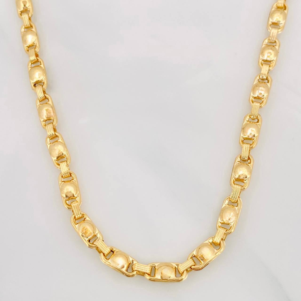 Cadena Rustica Burbuja 16.31g / 24 in / 4.7mm Oro Amarillo 18K