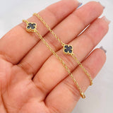 Tobillera Rolo Trebol 3.25g / 9 3/4 in / 1.35mm Oro Amarillo 18K