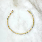 Bracelet Tennis 5.85gr / 19cm / 2.2mm Colored Zircons Yellow Gold +4 *