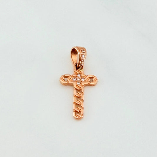 Pendant Cross 1 g / 3/4 in 18K Rose Gold