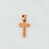 Pendant Cross 1 g / 3/4 in 18K Rose Gold