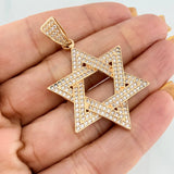 Pendant Star of David 8.6 g / 2 in Yellow Gold 18K