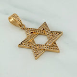 Pendant Star of David 8.6 g / 2 in Yellow Gold 18K